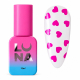 LunaMoon Top Coat Romantic Pink 13ml - Senza Dispersione Con Elementi Decorativi 