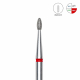 Staleks EXPERT Fresa Diamantata Gemma Arrotondata Rossa, Diametro 1,6mm, Parte Lavorativa 3,4mm